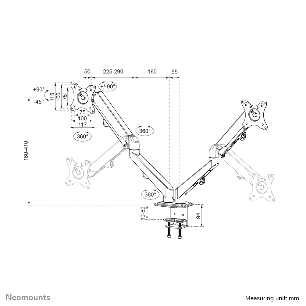 Neomounts by Newstar soporte de escritorio